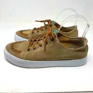 Reva by Justin "Susie" Leather Sneakers – Brown & White – Size 9.5